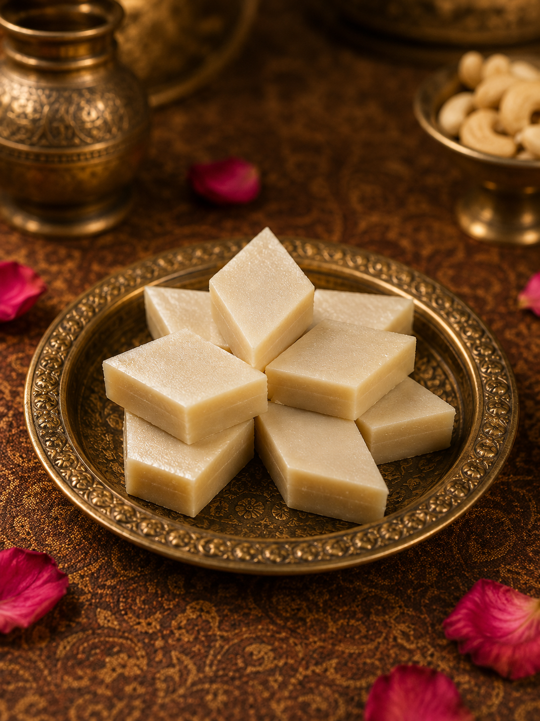 Kaju Katli without silver work